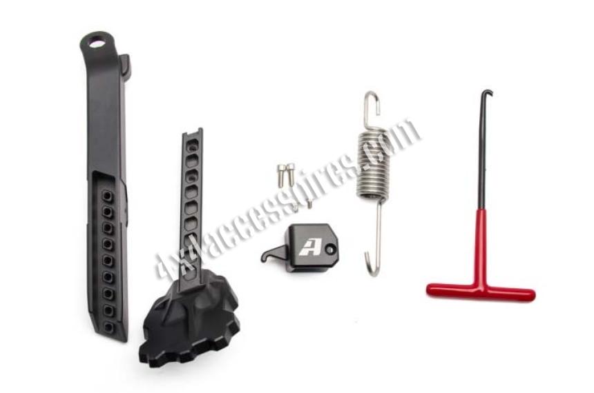 Béquille Latérale Réglable Pour Yamaha Tenere 700 (2019-2023) - Aluminium Anodisé Noir - Ajustable De -2" à +1" - 7