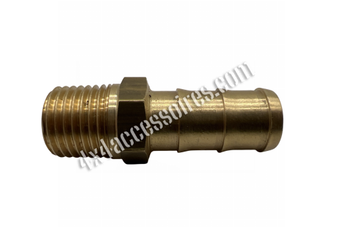 RACCORD DROIT MÂLE CANNELÉ 1/4 NPT POUR DURITE Ø 10MM