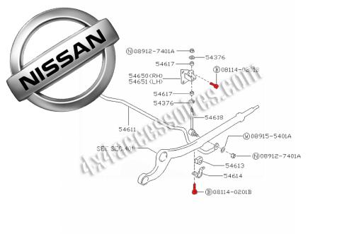 VIS DE FIXATION DU CAVALIER DE BARRE STABILSATRICE AVANT PATROL Y60
