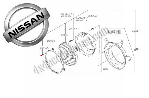 VIS CRUCIFORME DU SUPPORT DE PHARE CHROMÉ PATROL 160 / 260 / Y60