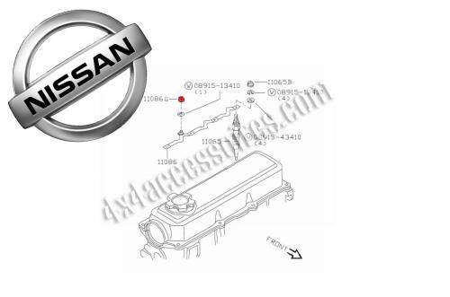 ÉCROU PLASTIQUE "M4" DE BARRETTE DE BOUGIES DE PRÉCHAUFFAGE PATROL Y60