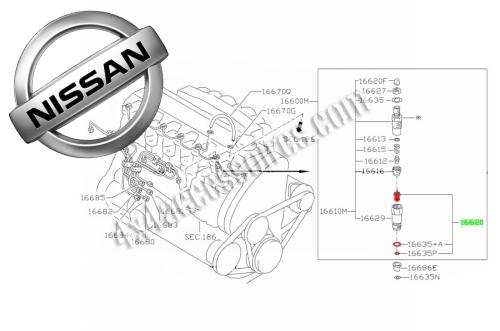 INJECTEUR (POINTE) AVEC JOINTS PATROL Y61 2.8L TD6
