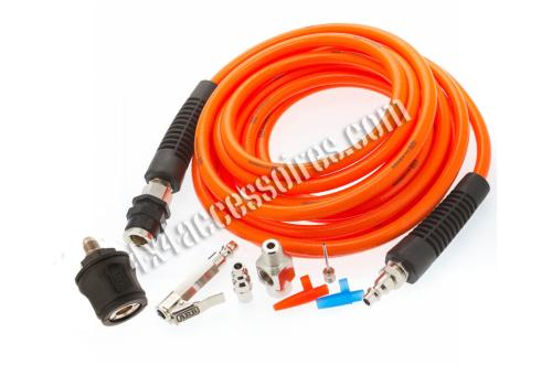 KIT TUYAU 7M 10BARS + RACCORDS ET ADAPTATEURS DE GONFLAGE COMPRESSEUR ARB