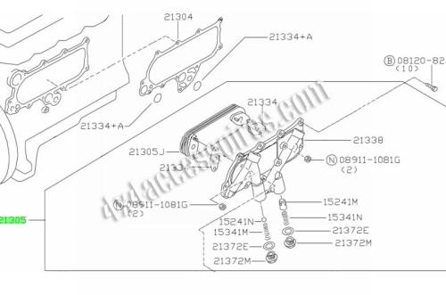 REFROIDISSEUR D'HUILE COMPLET POUR CABSTAR ET TERRANO 2 MOTEUR 2.7TD ET 2.7 TDI