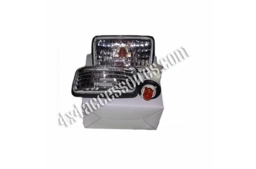 PAIRE DE RÉPÉTITEURS BLANCS CRISTAL NISSAN PATROL Y60 / Y61