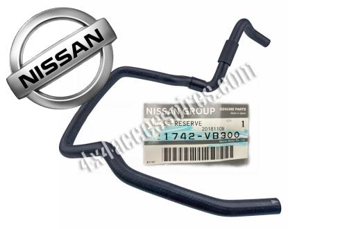 DURITE DEPUIS LE VASE D'EXPANSION VERS LE TUBE À EAU SOUS RADIATEUR PATROL Y61 2.8L TD6