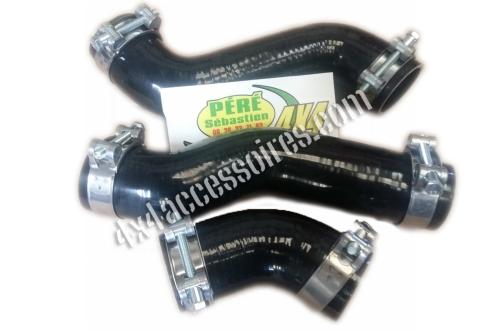 KIT 3 DURITES SILICONE NOIRES DE TURBO AVEC 6 COLLIERS PATROL GR Y61 2.8L TD6