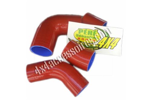 KIT 4 DURITES SILICONE ROUGES DE TURBO PATROL Y61 3.0L