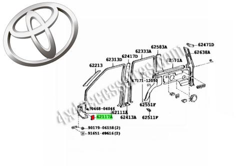 TRAPPE DE CACHE DE PIED DE PORTE AVANT GAUCHE - GRIS - HZJ75