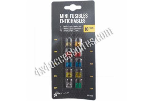 MINI FUSIBLES ENFICHABLES STANDARDS 10 PIECES