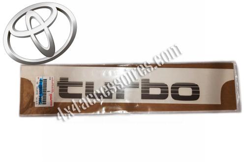 AUTOCOLLANT / STICKER ''TURBO'' SUR AILE ARRIÈRE HDJ80
