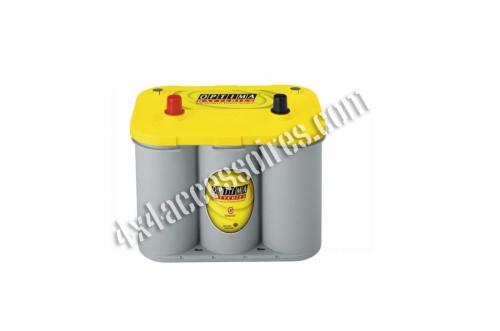 BATTERIE OPTIMA JAUNE 12V -  55Ah BORNE + À GAUCHE