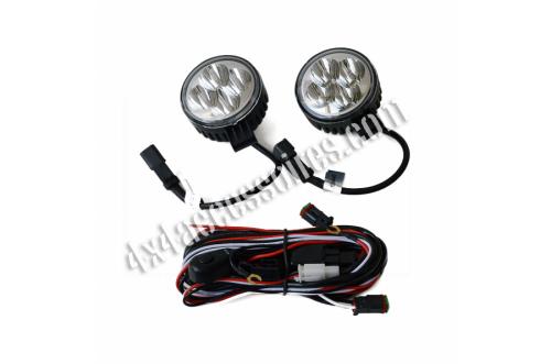 KIT 2 FEUX ADDITIONNELS POUR PARE-CHOCS AVANT CARRÉ MODÈLE ST - DEFENDER - 