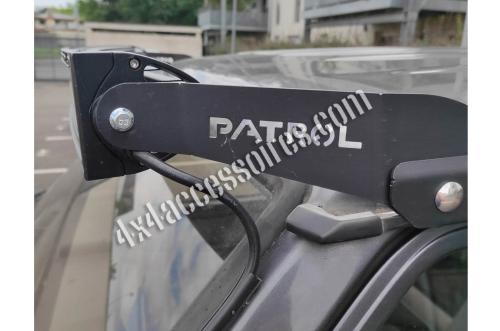 SUPPORT DE BARRE À LED NISSAN PATROL BAROUD 160/260 ET Y60 AVEC LOGO PATROL