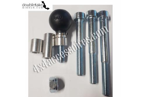 ROTULE Ø : 25.4 mm + 4 VIS M8 + ECROU + 2 ENTRETOISES - DOUBLETAKE