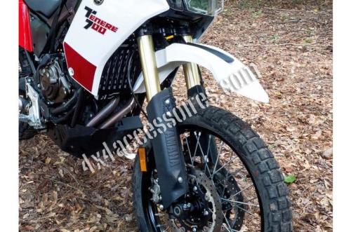 GARDE-BOUE AVANT BLANC + FLEXIBLES DE FREIN POUR TENERE 700