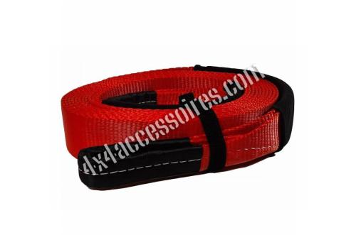 SANGLE PLATE - ROUGE - (BOUCLE-BOUCLE) 8T - 9M - 4X4ACCESSOIRES.COM