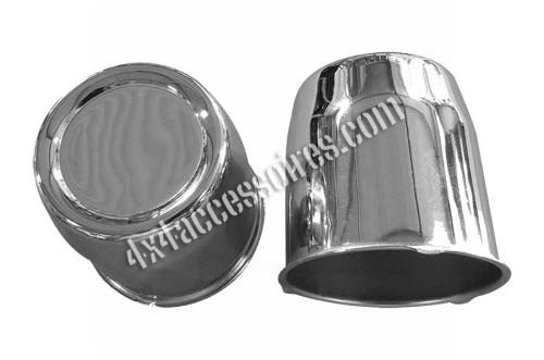 CACHE MOYEU CHROME FERMÉ Ø 84MM