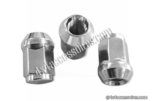 ÉCROU DE ROUE CONIQUE 60° CHROMÉ 12x1.25 TETE HEXAGONALE DE 21