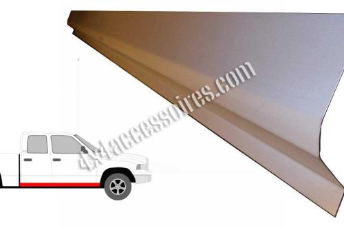 TÔLE EXTÉRIEURE DE BAS DE CAISSE DODGE RAM 2002 à 2007 LONGUEUR 2000 MM