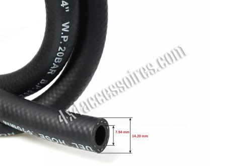 DURITE NITRILE NOIRE DE RETOUR D'HUILE DE DIRECTION ASSISTÉE Ø:8MM - 1 M -
