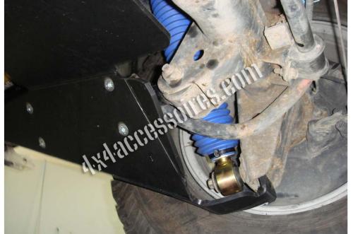 PAIRE DE PROTECTIONS D'AMORTISSEURS ARRIÈRE EN PEHD DE 8MM POUR HDJ80 AVANT 1992