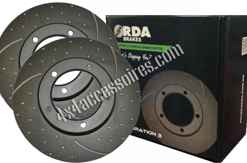 Disque DE FREIN AV RDA Rainuré/Pointé Ø 294mm (La Paire) pour PATROL 160-260-Y60