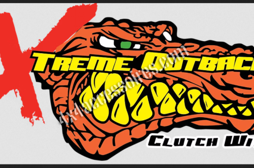 1 STICKER-CROCODILE - XTREME OUTBACK CLUTCH - 20x9 CM