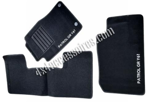 TAPIS DE SOL SUR MESURE POUR PATROL GR Y61 AVEC BRODERIE "PATROL GR Y61"