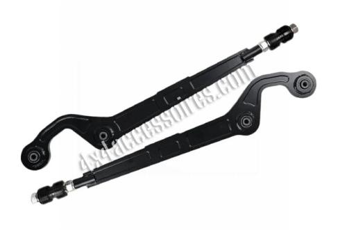 PAIRE DE TIRANTS DE PONT AVANT MODIFIÉS PATROL Y60 / Y61 +10CM - HEAVY DUTY - AVEC SILENTBLOCS CAOUTCHOUC