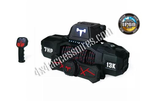 TREUIL T-MAX EW13000 (4305KG) 12V - TITAN FORCE VIEW SERIES - CORDE SYNTHÉTIQUE