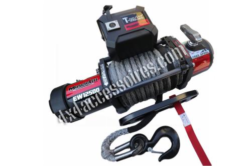 TREUIL T-MAX EW12500 (4305KG) 12V - MUSCLELIFT - CORDE SYNTHÉTIQUE