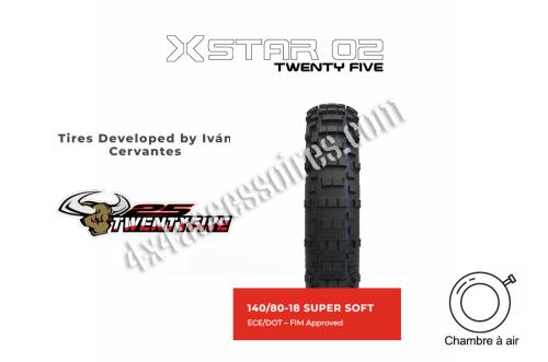 X STAR 02 TWENTY FIVE REBEL TYRES - SUPER SOFT - 140/80-18-70P - TT